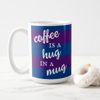 Kaffee ist ein Schluck in einer Tasse Strickte Tas