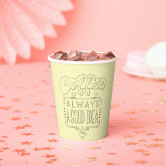 Kaffee ist gut pappbecher