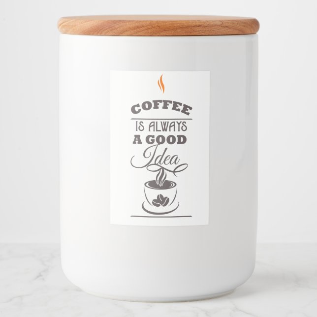 Kaffee ist immer eine gute Idee Lebensmitteletikett (Vorderseite)
