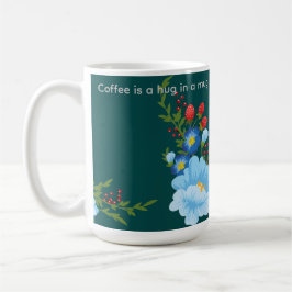 Kaffee ist in einer Tasse umarmt. Kaffeetasse für 