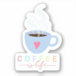 Kaffee ist Leben Custom Cut Vinyl Stickers Aufkleber
