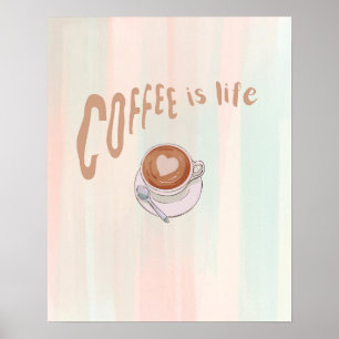 Kaffee ist Leben Poster