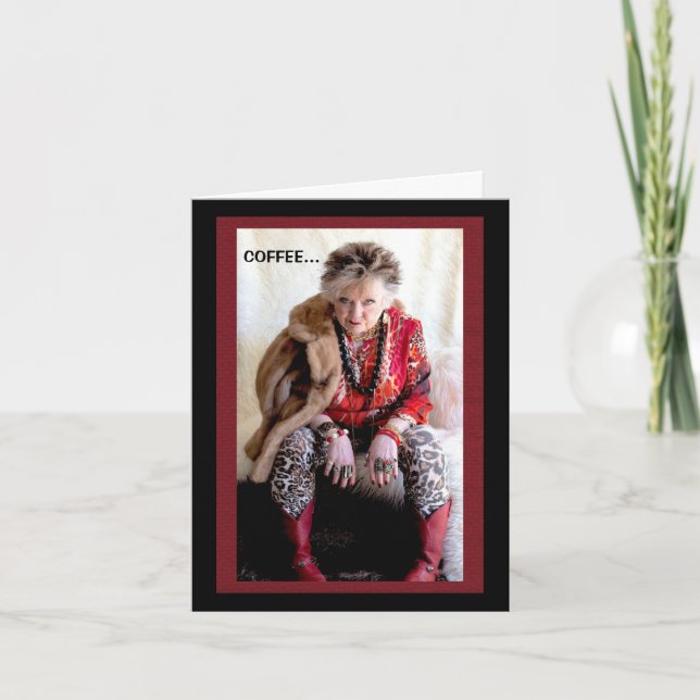 KAFFEE ist lebenswichtig für die Überlebenskarte Karte (Vorderseite)