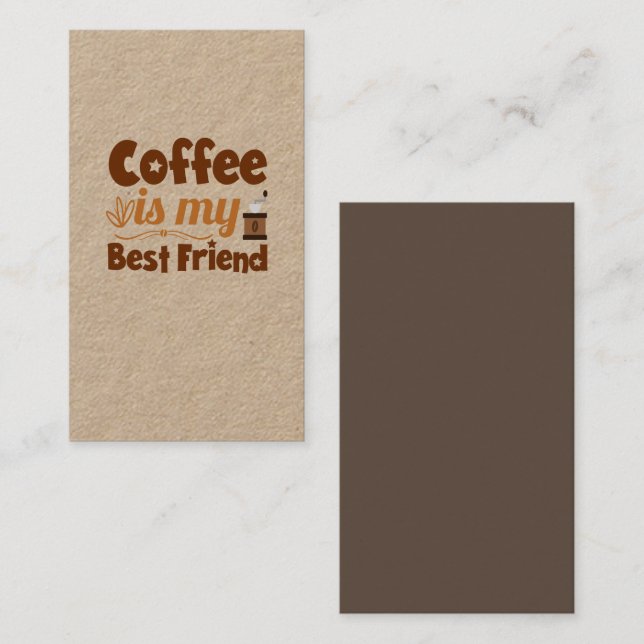 Kaffee ist mein bester Freund Visitenkarte (Vorne/Hinten)