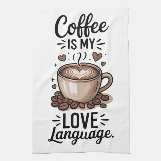 Kaffee ist mein geschirrtuch (Vertikal)
