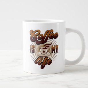 Kaffee ist mein LEBEN Jumbo-Tasse