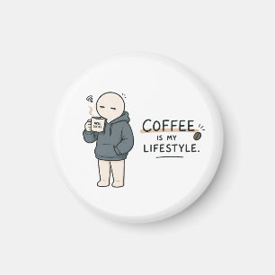 Kaffee ist mein Lebensstil Lustiger Kaffee-Liebhab Magnet