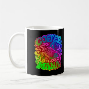 Kaffee ist mein Mana Retro psychedelischer Zaubere Kaffeetasse