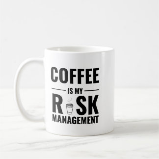 Kaffee ist mein Risikomanagement — Trader-Tassende Kaffeetasse