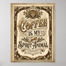 Kaffee ist mein Seelentier Poster