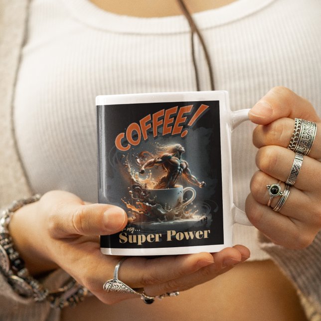 Kaffee ist mein Super-Power Jumbo-Tasse (Von Creator hochgeladen)
