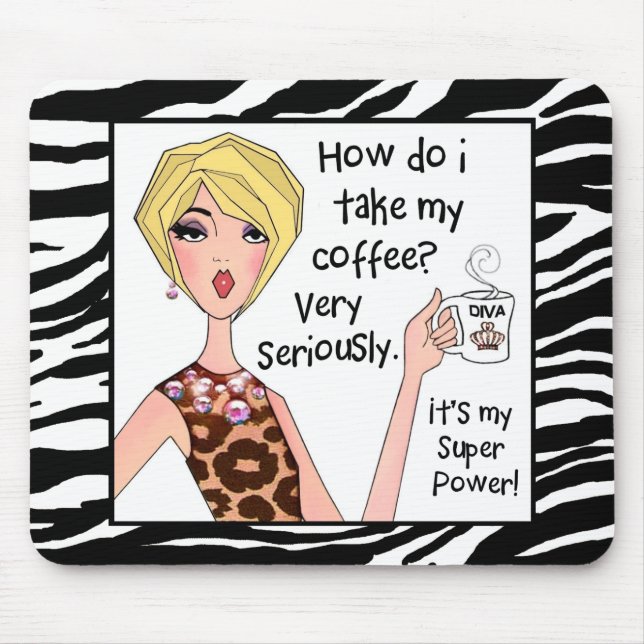 Kaffee ist mein Super-Power! Mousepad (Vorne)