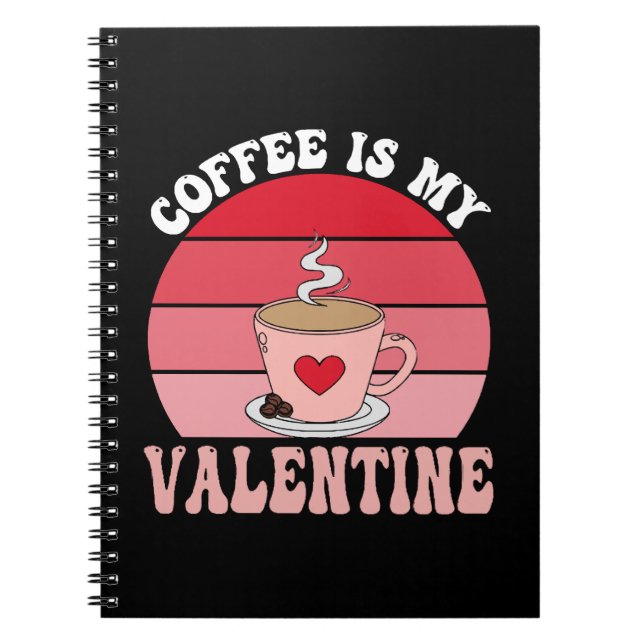 Kaffee ist mein Valentine Notizblock (Vorderseite)