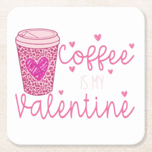 Kaffee ist mein Valentiner Tank Top Tote Bag Banda Rechteckiger Pappuntersetzer