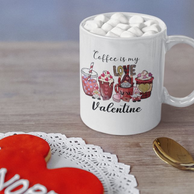 Kaffee ist mein Valentinherz Kaffeetasse (Von Creator hochgeladen)
