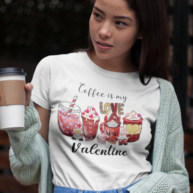 Kaffee ist mein Valentinherz T-Shirt (Von Creator hochgeladen)