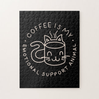 Kaffee ist meine emotionale Unterstützung Tier Puzzle