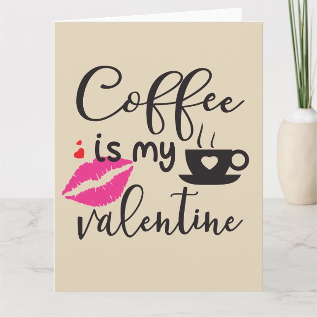 Kaffee ist meine Frau Karte (Vorderseite)