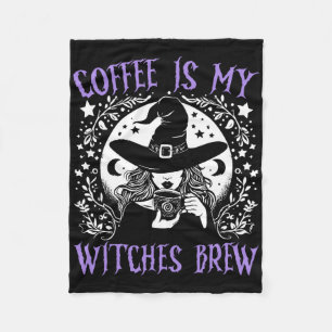 Kaffee ist meine Hexen Brew Retro Halloween Br Fleecedecke