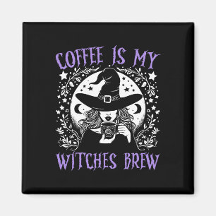 Kaffee ist meine Hexen Brew Retro Halloween Br Magnet