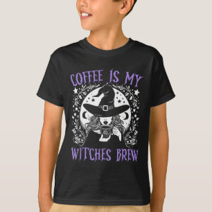 Kaffee ist meine Hexen Brew Retro Halloween Br T-Shirt