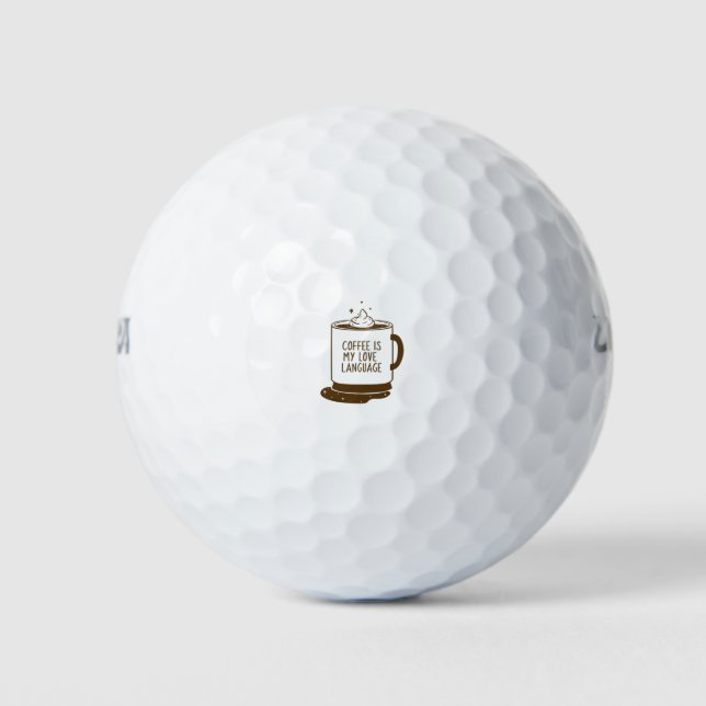 Kaffee ist meine Liebe Golfball (Vorderseite)