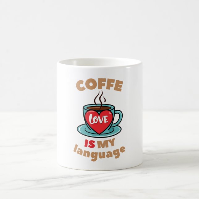 Kaffee ist meine Liebe Kaffeetasse (Mittel)