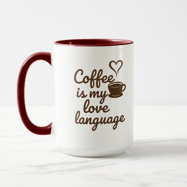 Kaffee ist meine Liebe Premium Tasse (Links)
