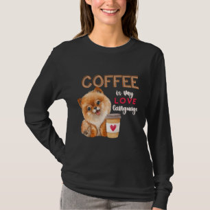 Kaffee ist meine Liebe Spitz Puppy Valent T-Shirt