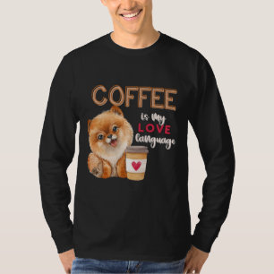 Kaffee ist meine Liebe Spitz Puppy Valent T-Shirt
