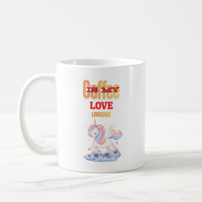 Kaffee ist meine Liebessprache Kaffeetasse (Links)