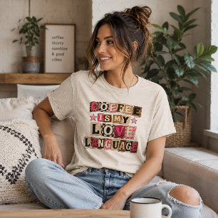 Kaffee ist meine Liebessprache Lösegeld Notiz Buch Tri-Blend Shirt