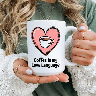 Kaffee ist meine Liebessprache Zweifarbige Tasse