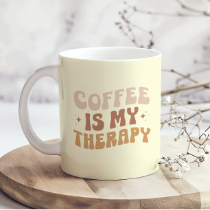 Kaffee ist meine Therapie I Liebe Kaffee Zitat lus Kaffeetasse