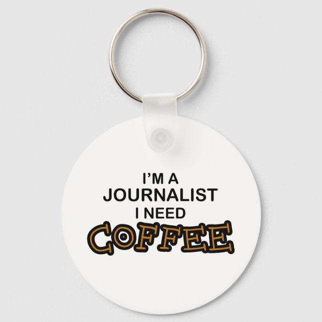 Kaffee - Journalist Schlüsselanhänger (Vorderseite)