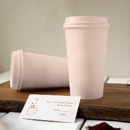 Kaffee-Junggesellinnenabschied Errate wie viele Bo Begleitkarte
