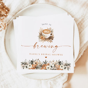 Kaffee-Junggesellinnenabschied-Serviette, Liebe is Serviette