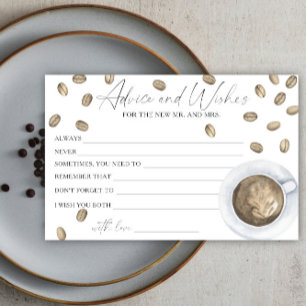 Kaffee-Junggesellinnenabschied-Tipps und Wünsche Briefpapier