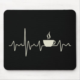 Kaffee-Junkie-Espresso-Design mit Herzschlag Mousepad