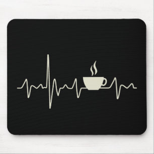 Kaffee-Junkie-Espresso-Design mit Herzschlag Mousepad
