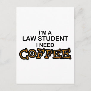 Kaffee - Jurastudentin Postkarte