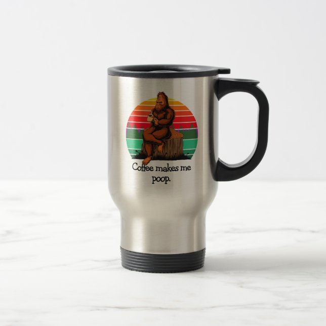 Kaffee Kacke mich Bigfoot Sasquatch Funny 15oz Reisebecher (Rechts)