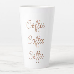 Kaffee Kaffee Kaffee   Einfache Stilschrift Milchtasse