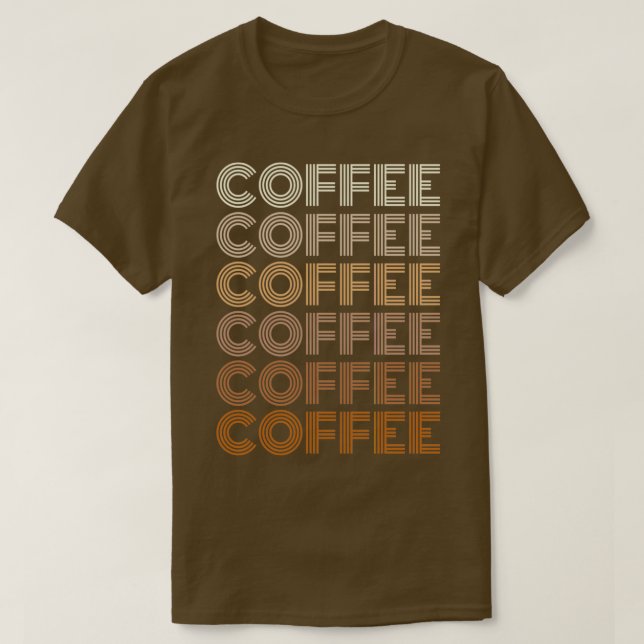 Kaffee Kaffee Kaffee Kaffee Kaffee Kaffee Kaffee V T-Shirt (Design vorne)