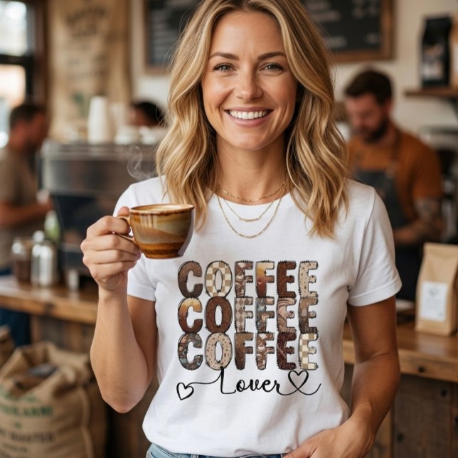 Kaffee. Kaffee. Kaffeeliebhaber. T-Shirt (Von Creator hochgeladen)