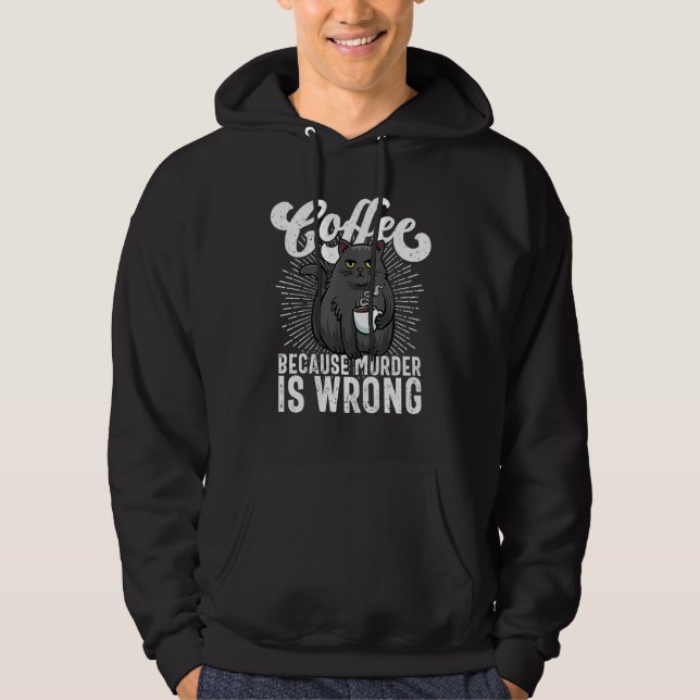 Kaffee  Kaffee   Süße Katze Hoodie (Vorderseite)