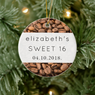 Kaffee, Kaffeebohnen, Arabica-Kaffee, süß 16 Keramik Ornament