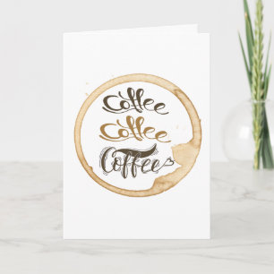 Kaffee Kaffeekarte Faltkarte Karte