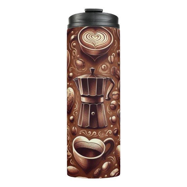 KAFFEE-KARAFFE & KÜCHE MIT BIANEN THERMOSBECHER (Vorderseite)