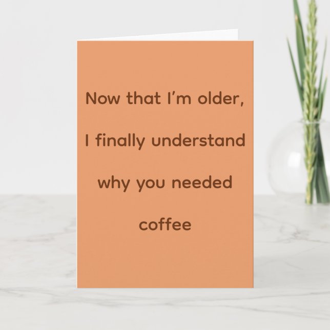 Kaffee Karte (Vorderseite)